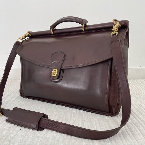 Coach Other - Vintage Coach Beekman Brown Leather Brieface Laptop Bag